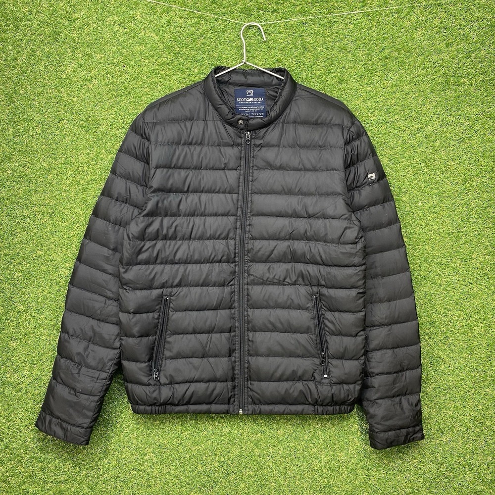 Scotch & Soda Jacket Mens XL Puffer Coat Down Fill Special Treated Outdoor Y2K